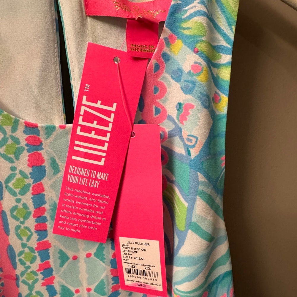 Lilly Pulitzer Lyle Top, Maraca My World - Picture 5 of 6